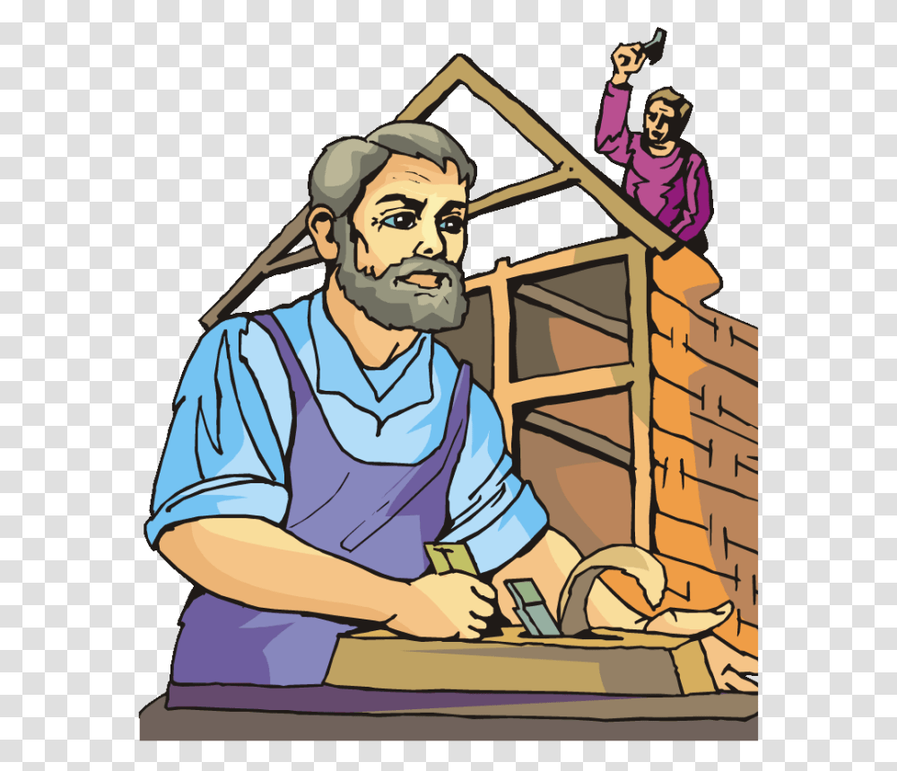 Library Of Graphic Stock House Construction Build A House Clipart, Carpenter, Person, Human, Helmet Transparent Png