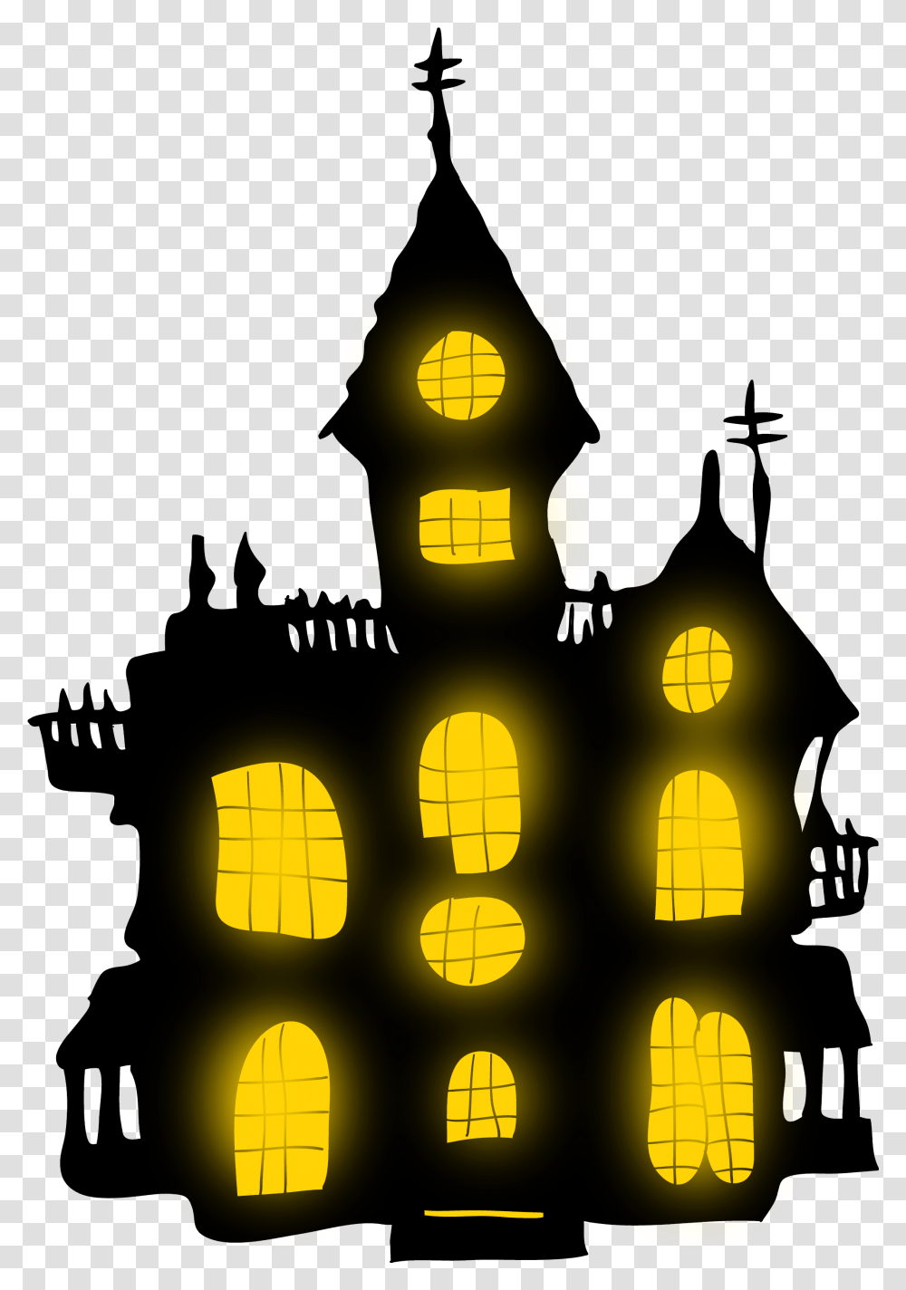 Library Of Halloween Castle Clip Art Stock, Building, Architecture, Urban, Text Transparent Png