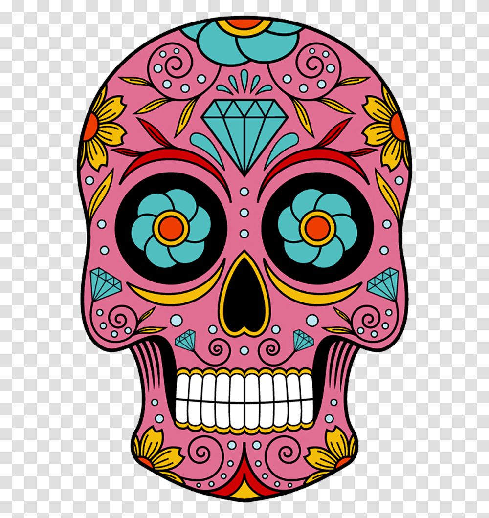 Library Of Halloween Sugar Skull Svg Stock Sugar Skulls Clip Art, Doodle, Drawing, Graphics, Face Transparent Png