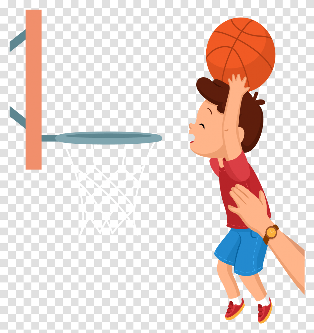 Library Of Kids Playing Basketball Free Cartoon Boy Playing Basketball, Hoop, Person, Human, Sport Transparent Png