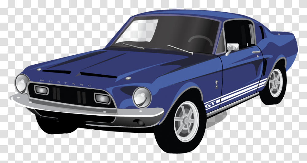 Library Of Lowrider Car Svg Freeuse Files Blue Mustang, Vehicle, Transportation, Automobile, Sports Car Transparent Png