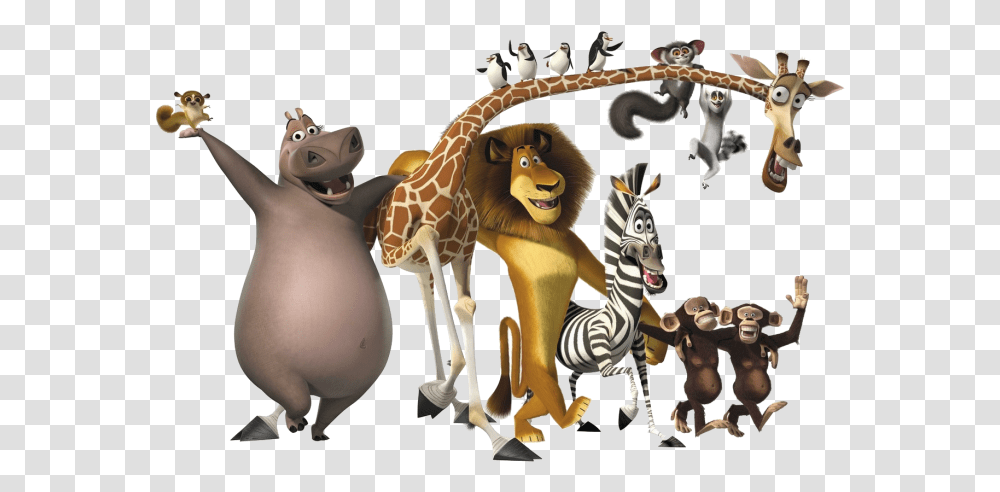 Library Of Madagascar Characters Banner Madagascar Characters, Mammal, Animal, Wildlife, Person Transparent Png
