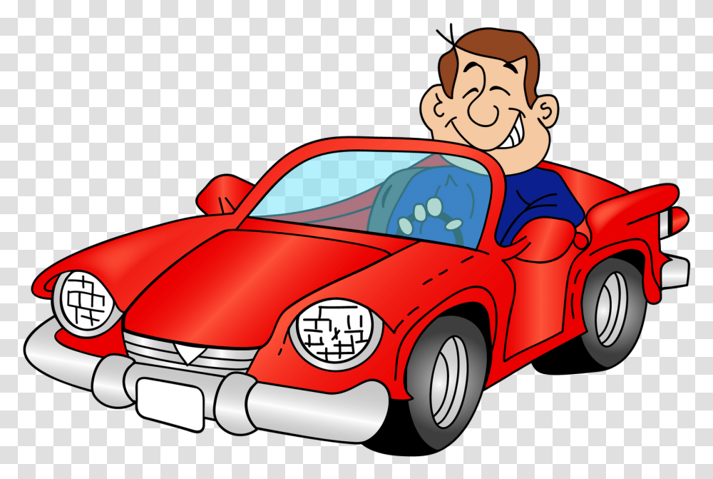 Library Of Man Driving Car Car With Driver Clipart, Vehicle, Transportation, Convertible, Sports Car Transparent Png
