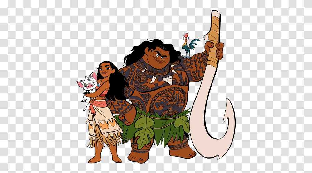 Library Of Moana Jpg Free Images Moana And Maui Clipart, Person, Human, Ostrich, Bird Transparent Png