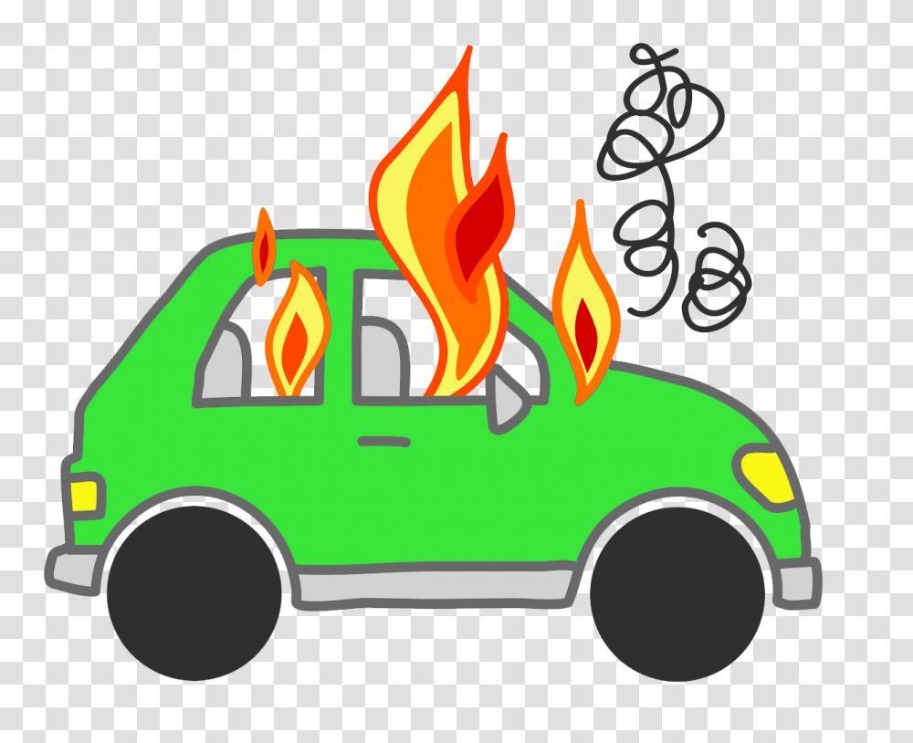 Library Of Money Car In Flames Clipart, Van, Vehicle, Transportation, Fire Truck Transparent Png