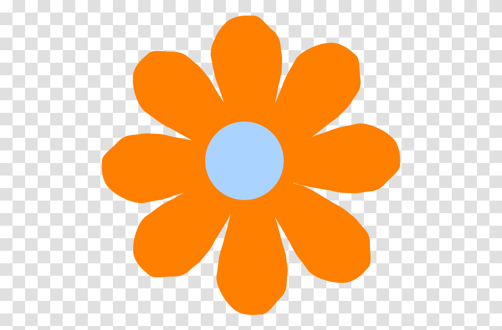 Library Of Orange Flower Clip Art Black Orange Flower Cartoon, Plant, Petal, Blossom, Daisy Transparent Png