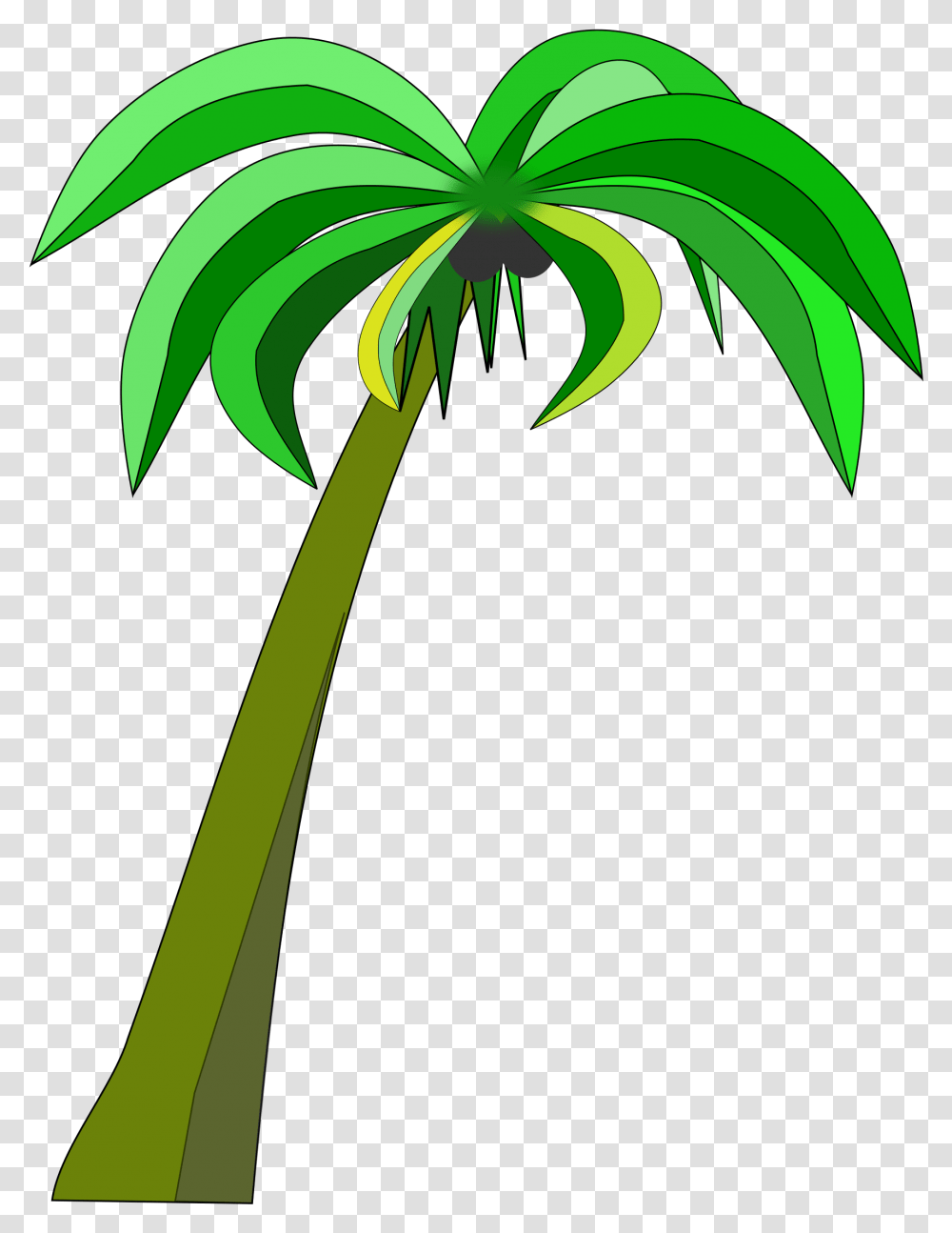 Library Of Palm Tree Freeuse Coconut Tree Clipart, Plant, Arecaceae, Green, Leaf Transparent Png