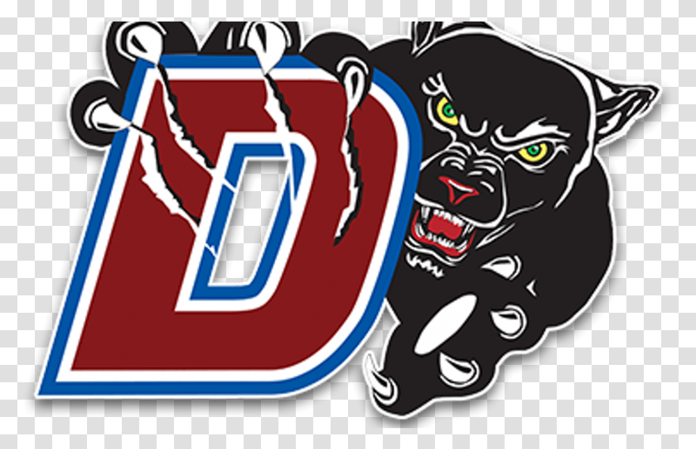 Library Of Panther With Football Clip Duncanville High School Panther, Label, Text, Symbol, Sticker Transparent Png