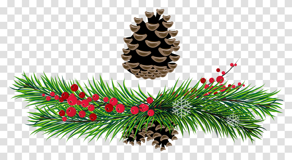 Library Of Pine Tree Branch Jpg Black Rustic Christmas Holly Clipart, Plant, Ornament, Christmas Tree, Pattern Transparent Png