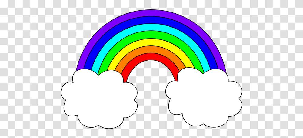 Library Of Rainbows Clip Rainbow With Clouds Clipart, Hammer, Tool, Light, Graphics Transparent Png