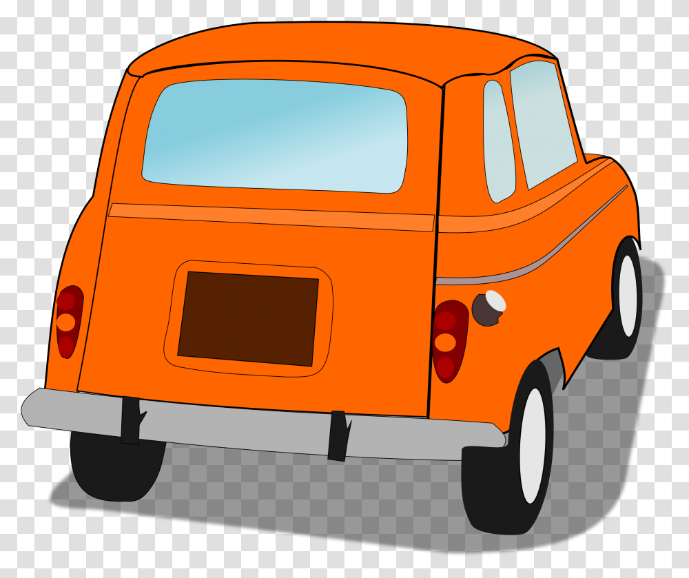 Library Of Rear View Car Back Of Car Clipart, Pickup Truck, Vehicle, Transportation, Tire Transparent Png