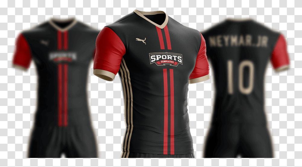 Library Of Red Football Jersey Vector Free Soccer Kit Mockup, Clothing, Apparel, Shirt, Sleeve Transparent Png