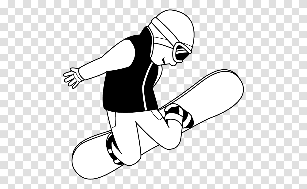 Library Of Snowboard With Designs Clip Black And White Snowboard, Person, Human, Stencil, Hand Transparent Png