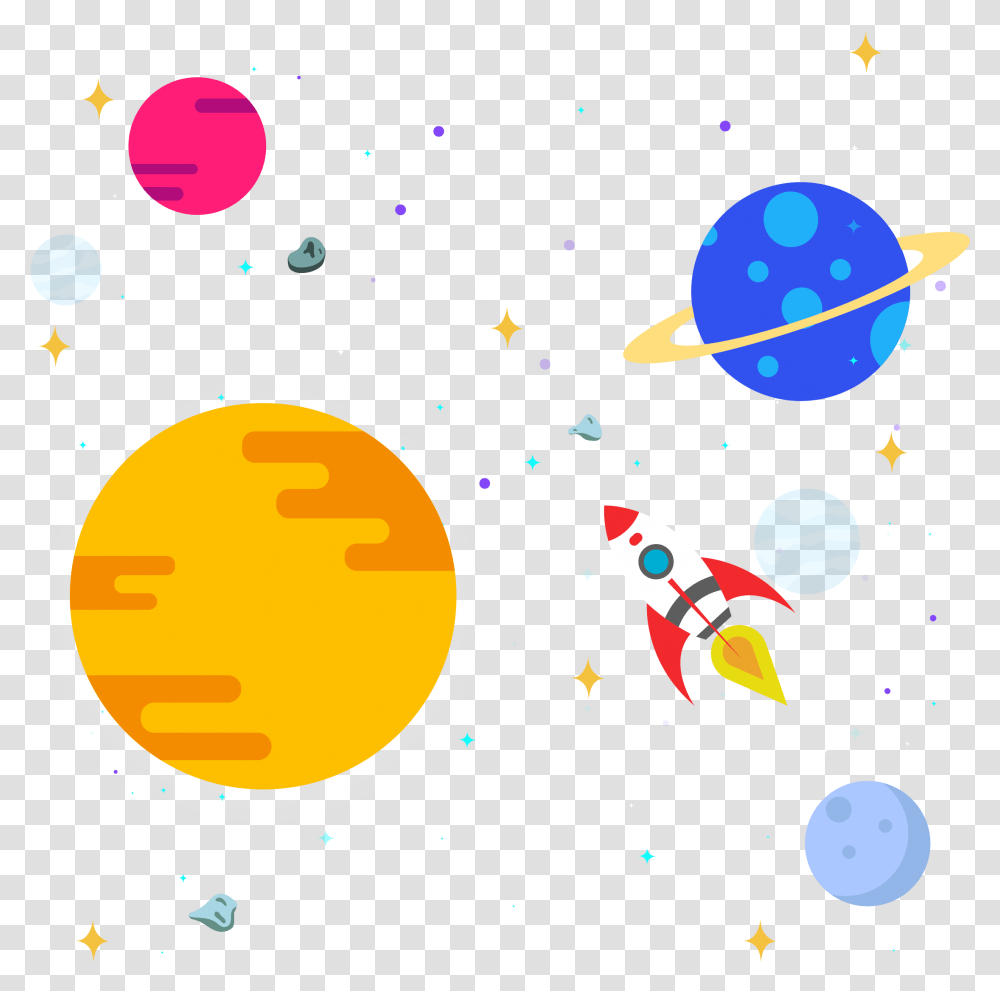 Library Of Space Star Banner Files Solar System Planets Clipart, Graphics, Confetti, Paper, Ball Transparent Png