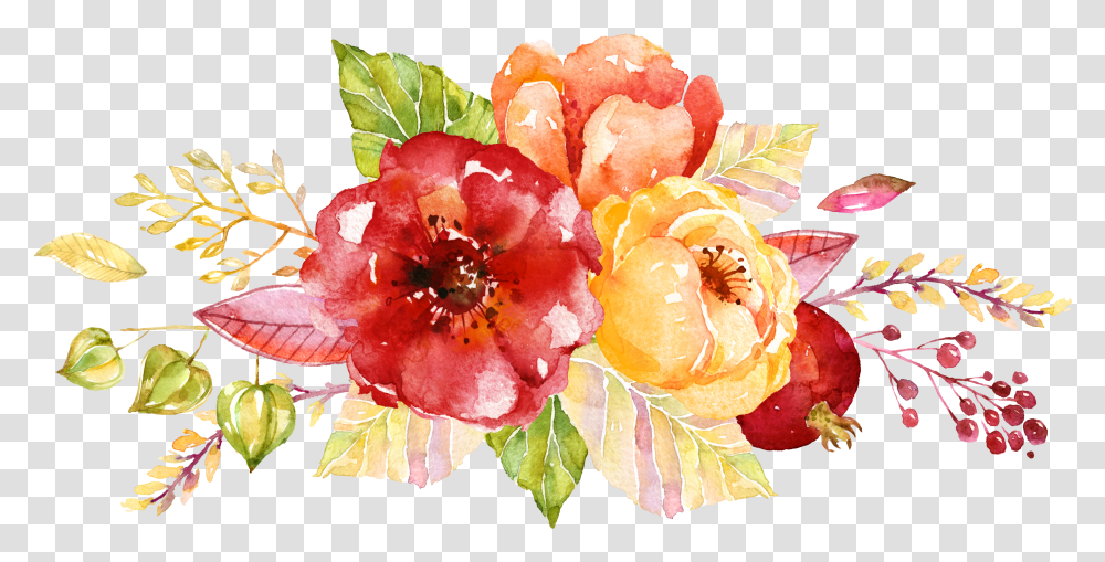 Library Of Spring Flower Watercolor Graphic Watercolor Spring Flowers Clipart Transparent Png