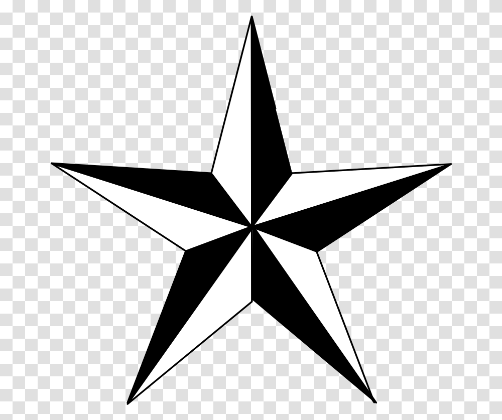 Library Of Star Line Art Banner Nautical Star Clipart, Symbol, Star Symbol, Sword, Blade Transparent Png