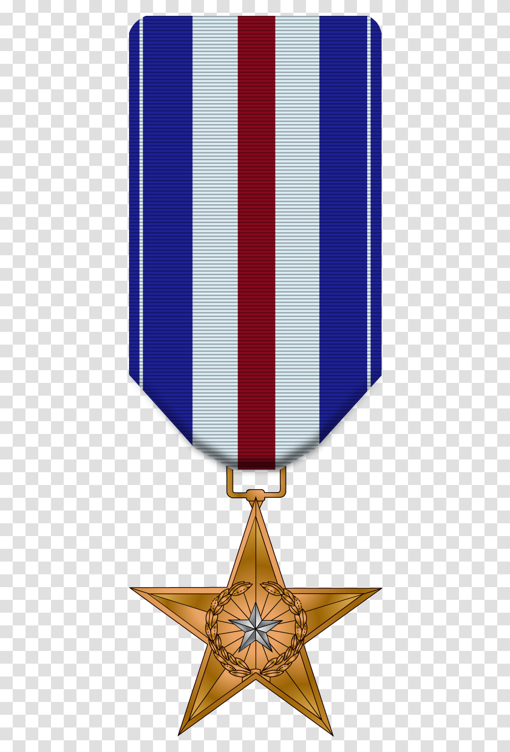 Library Of Star Medal Clipart Black And White Files Silver Star Award, Lamp, Aircraft, Vehicle, Transportation Transparent Png
