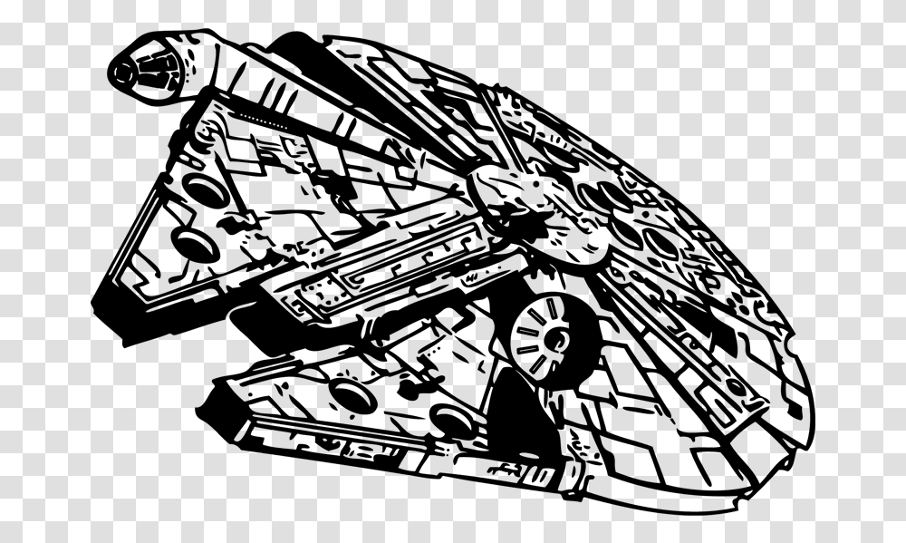 Library Of Star Wars Millennium Falcon Svg Library, Gray Transparent Png