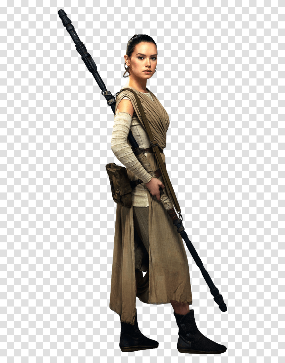 Library Of Star Wars Rey Clip Royalty Free Black And White Rey Skywalker Star Wars, Person, Clothing, Costume, Overcoat Transparent Png