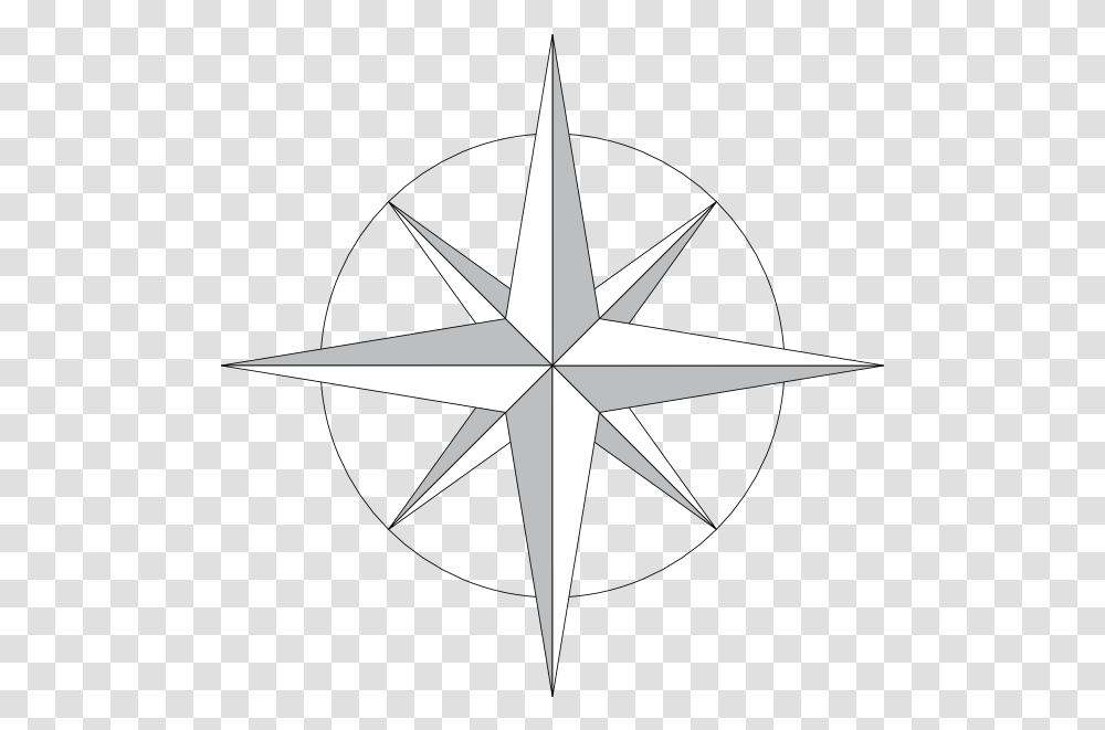 Library Of Stock North Star Simple Map Compass Rose, Cross, Symbol, Airplane, Aircraft Transparent Png