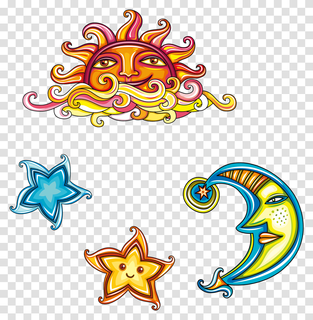 Library Of Sun Moon Stars Free Graphic Download Cute Symbols, Graphics, Art, Pattern, Star Symbol Transparent Png