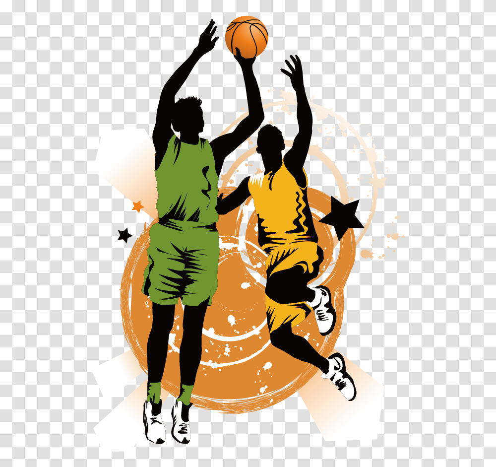 Library Of Tiger Dunking Basketball Basketball Player Silhouette Slam Dunk, Graphics, Art, Person, Drawing Transparent Png