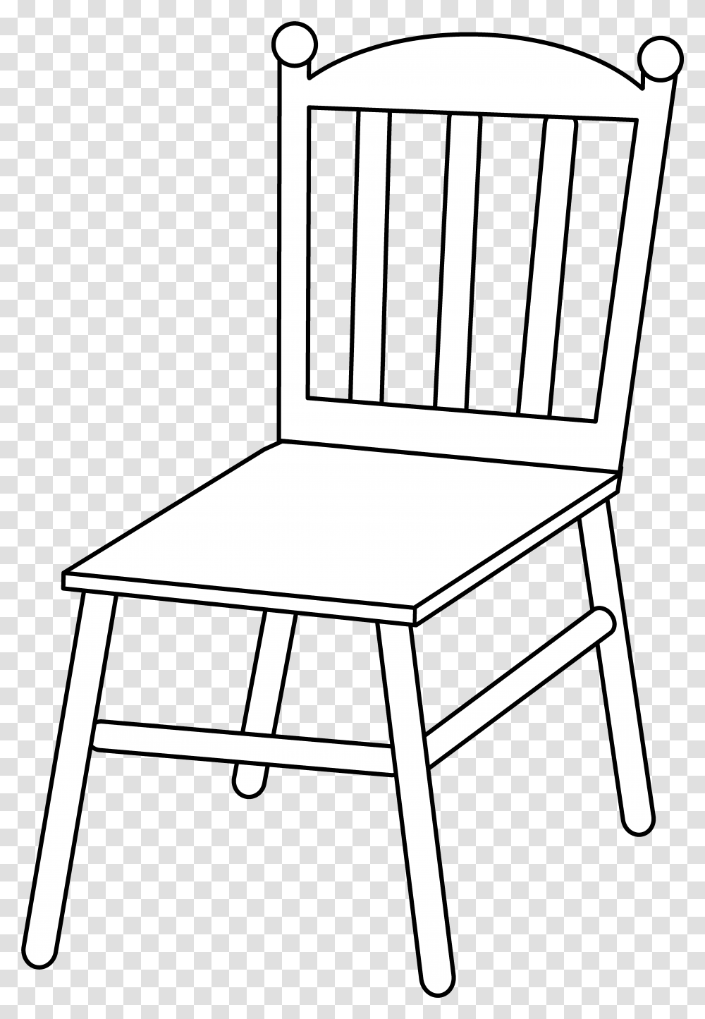 Library Of Two Lines Chairs Image Chair Black And White Clipart, Furniture Transparent Png