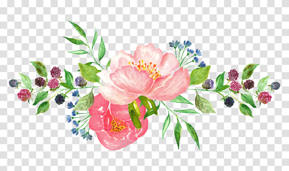 Library Of Watercolor Flowers Vector Watercolor Flowers Background, Plant, Graphics, Art, Floral Design Transparent Png