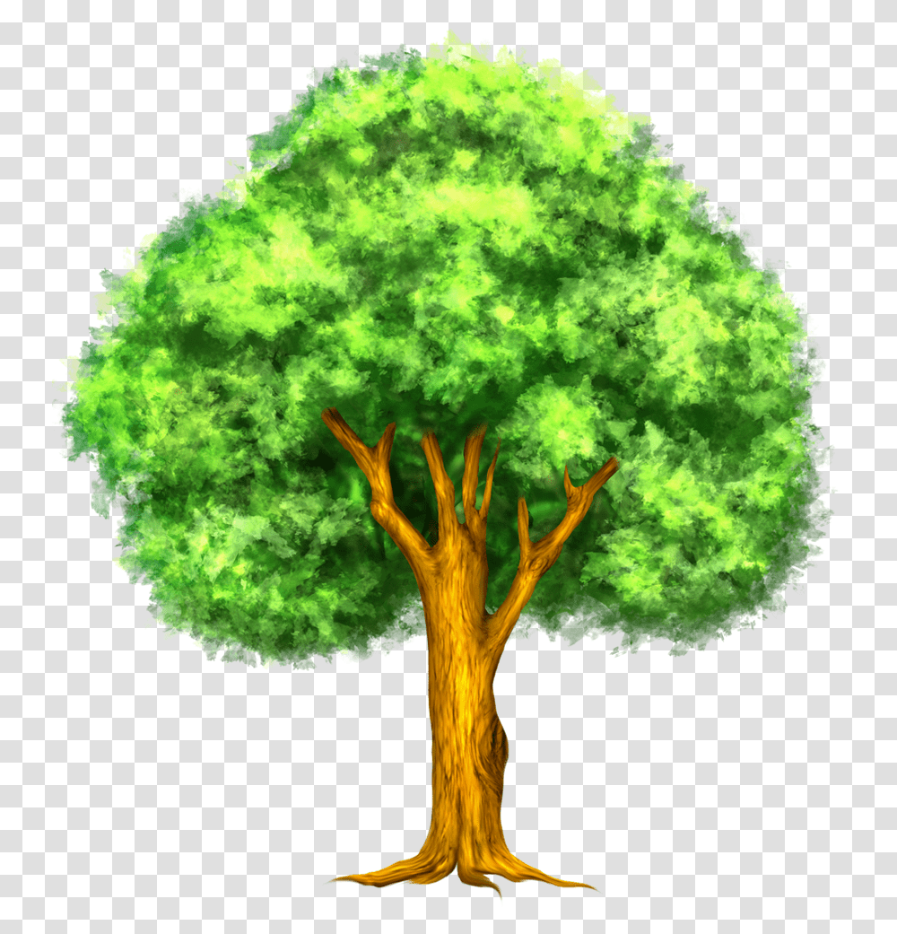 Library Of Watercolor Tree Download Small Tree Clipart, Green, Plant, Vegetation, Bush Transparent Png