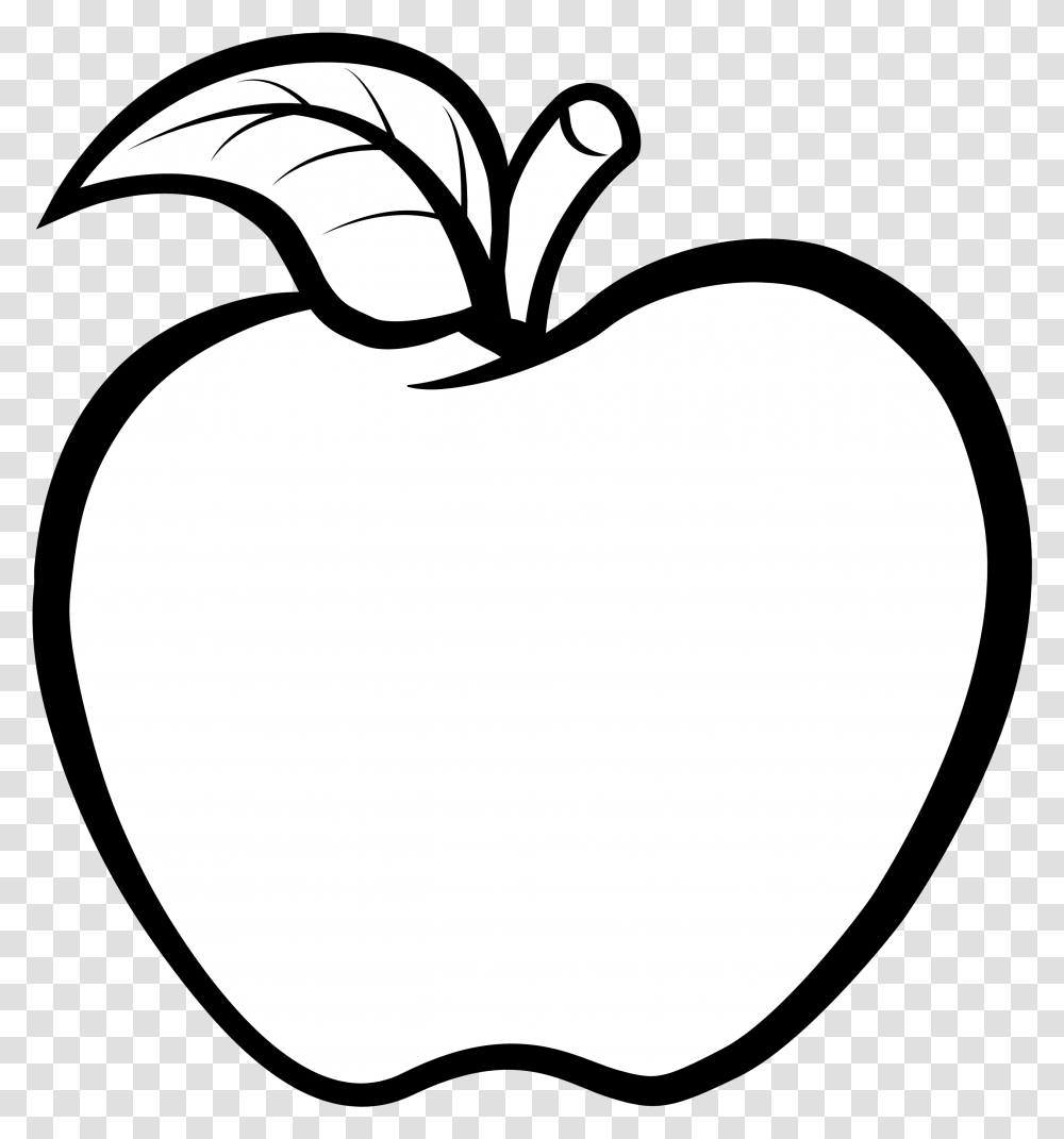 Library Of White Apple Clip Vector Black And Stock White Apple With Background, Plant, Fruit, Food Transparent Png