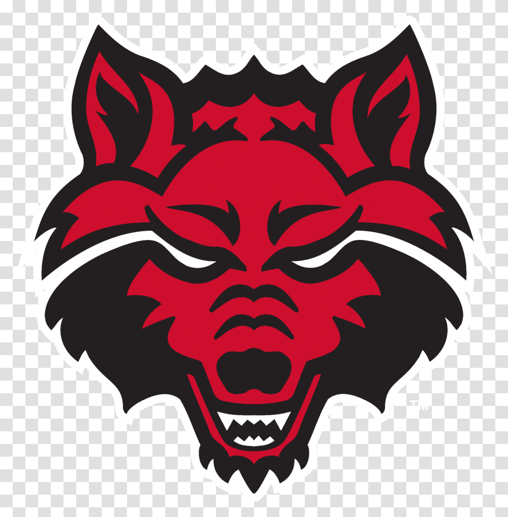 Library Of Wolves Basketball Black And White Arkansas State University, Graphics, Art, Mask, Label Transparent Png