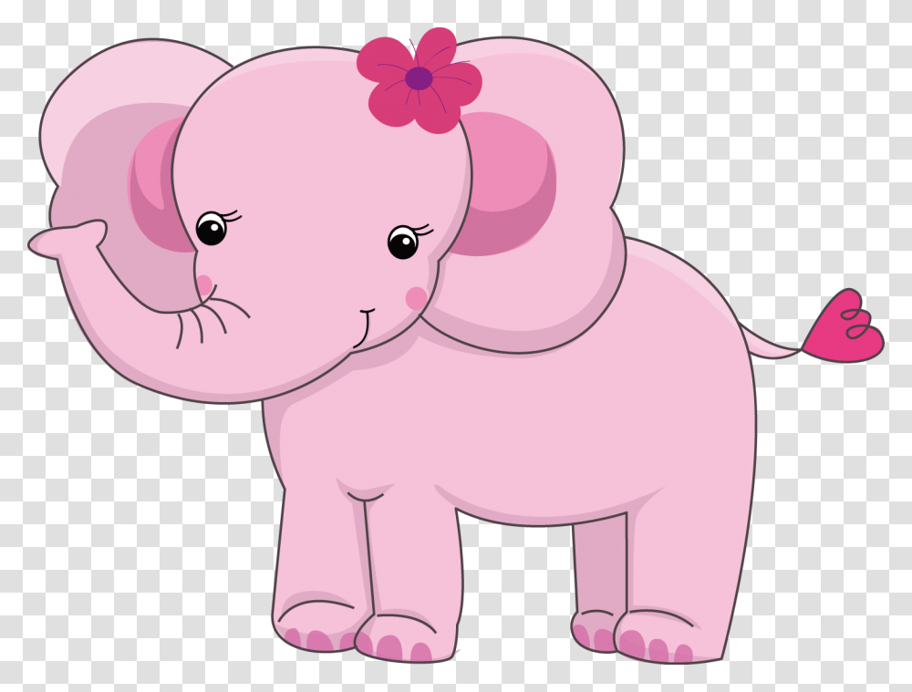 Library Pink Baby Elephant Clipart Baby Girl Animals Clipart, Wildlife, Mammal, Aardvark Transparent Png