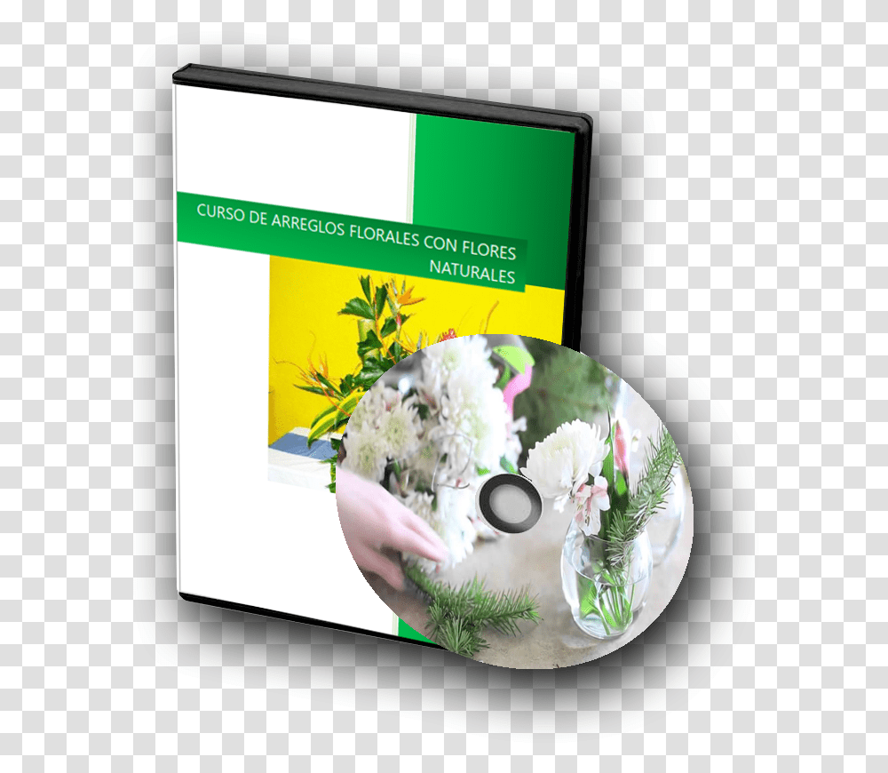 Libro Digital Arreglos Florales Con Flores Naturales Hacer Un Arreglo Floral Paso, Disk, Dvd Transparent Png