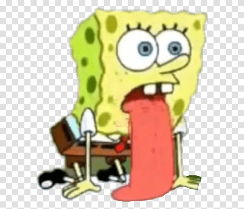 Lick Spongebob Spongebob Licking Background Transparent Png