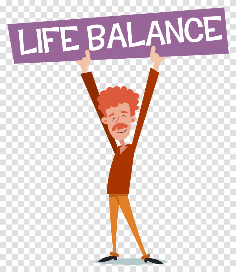Life Balance Cartoon, Advertisement, Crowd, Poster Transparent Png
