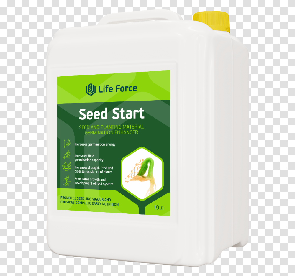 Life Force Seed Start Eng Household Supply, Plant, Beverage, Bottle, Food Transparent Png