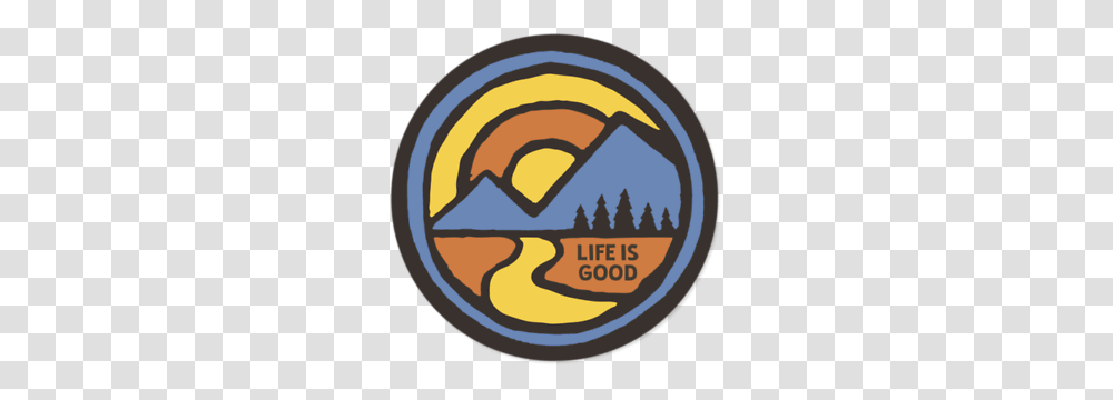 Life Is Good Block Mountains Sticker Decal Ebay, Logo, Label Transparent Png