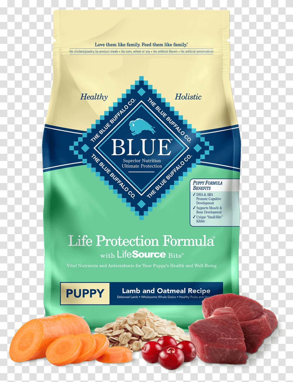 Life Protection Formula Dry Puppy Food Lamb & Oatmeal Blue Buffalo Puppy Food, Plant, Breakfast, Flyer, Poster Transparent Png