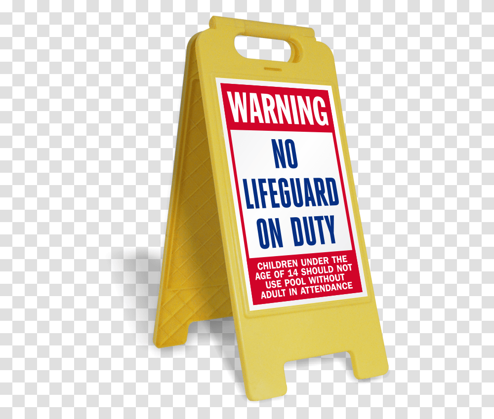 Lifeguard Slippery When Wet Sign, Fence, Barricade Transparent Png