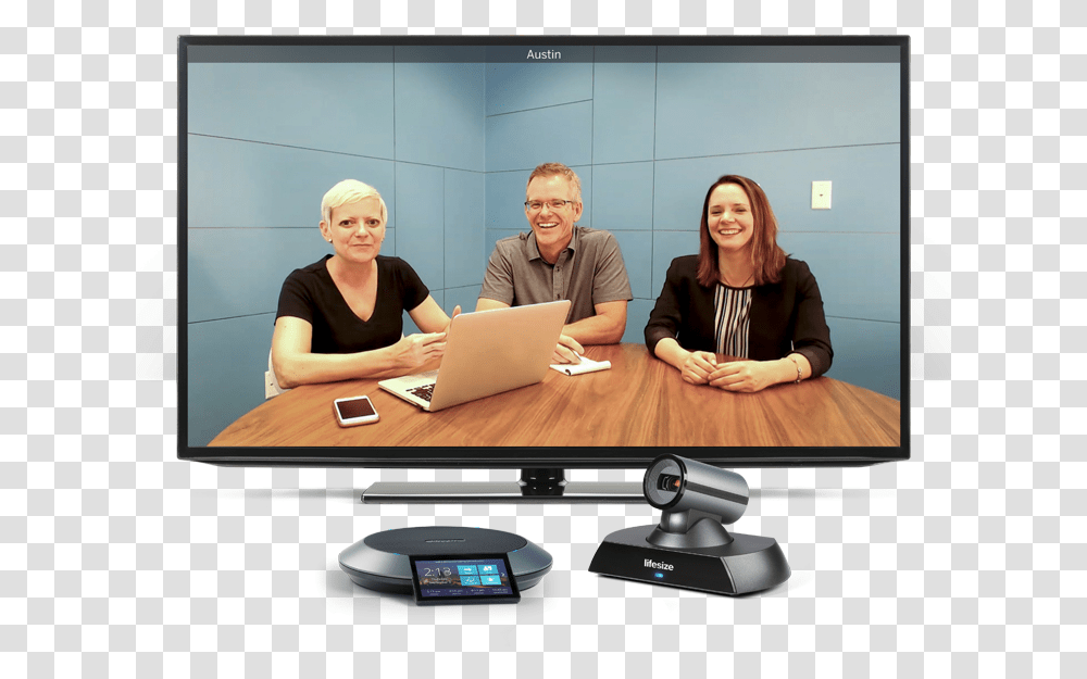 Lifesize Icon 400 Datasheet Video Conference, Person, Sitting, Laptop, Pc Transparent Png