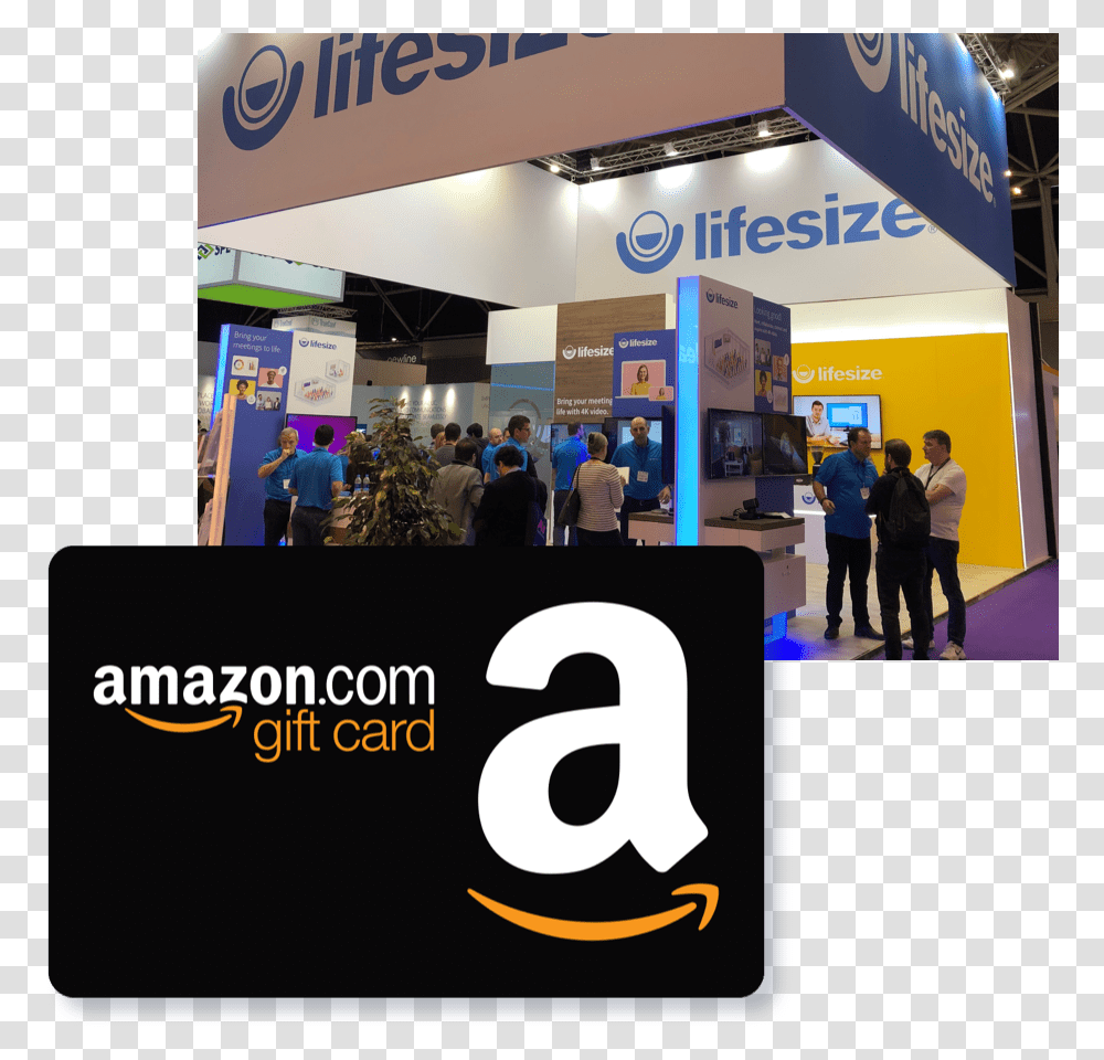 Lifesize Infocomm Booth With Amazon Gift Card Amazon Gift Card Free, Person, Postal Office Transparent Png