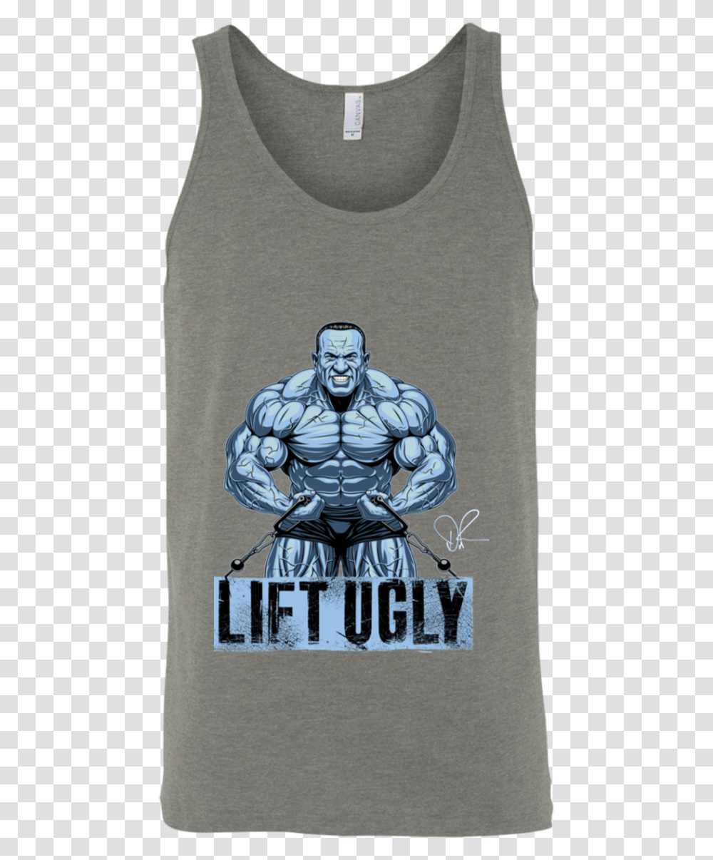 Lift Ugly Jersey Tank Dave Palumbo BlueClass Lazyload Shirt, Person, Human, Hand, Poster Transparent Png