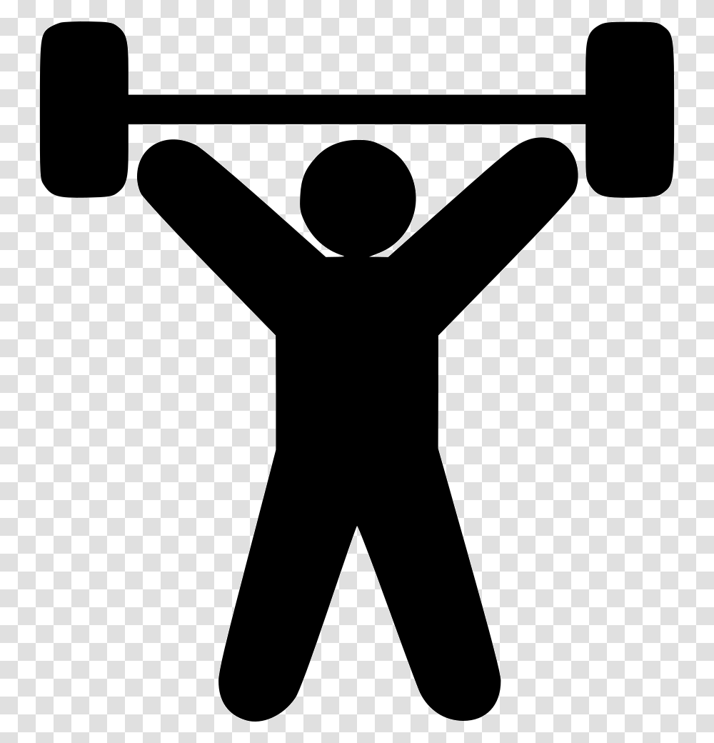 Lifting Weights Icon Weight Lifting, Silhouette, Person, Human, Stencil Transparent Png