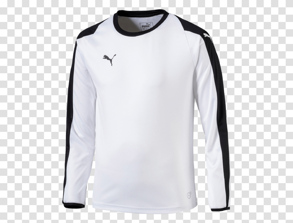 Liga Jersey Ls Youth Long Sleeve Puma White Jersey, Clothing, Apparel, Sweatshirt, Sweater Transparent Png