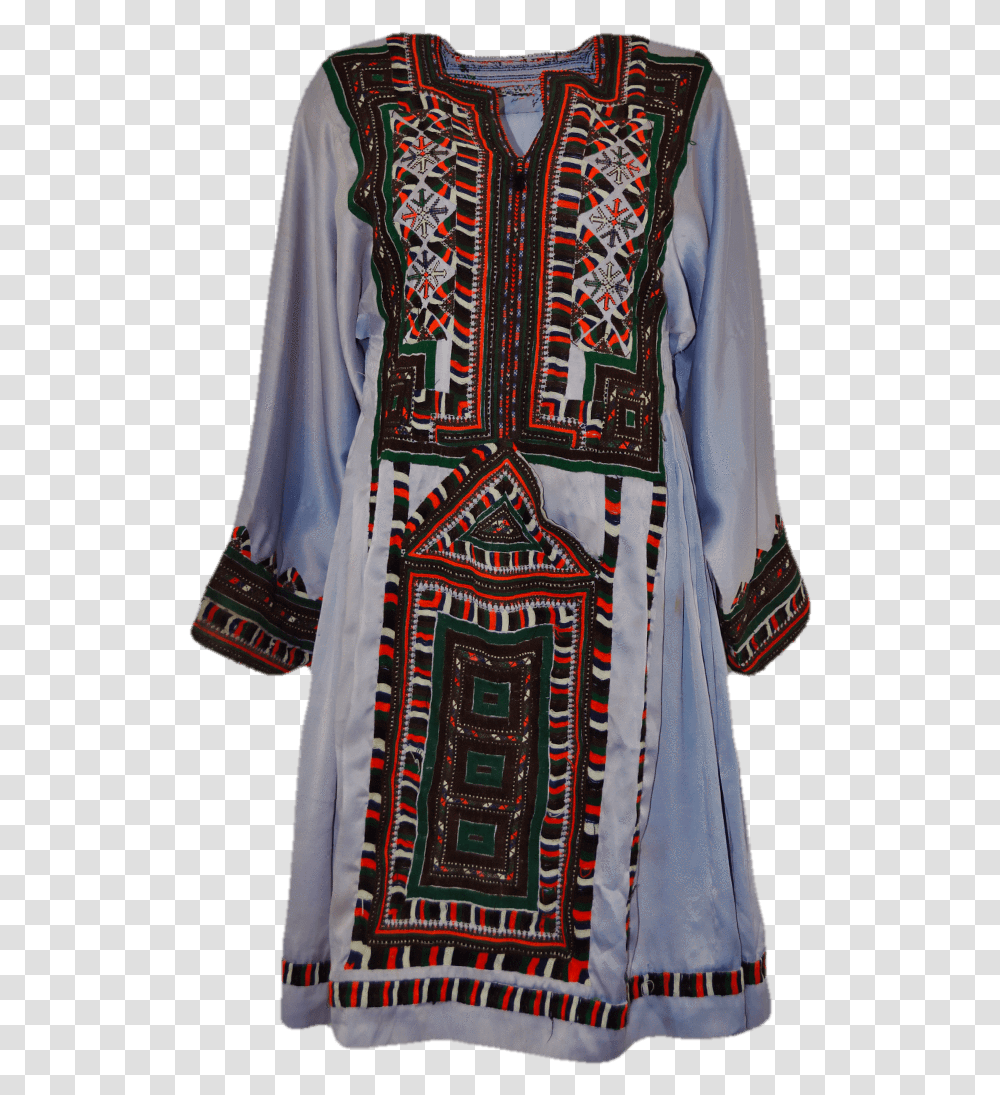 Light Blue Afghan Dress Stitch, Sleeve, Long Sleeve, Shirt Transparent Png