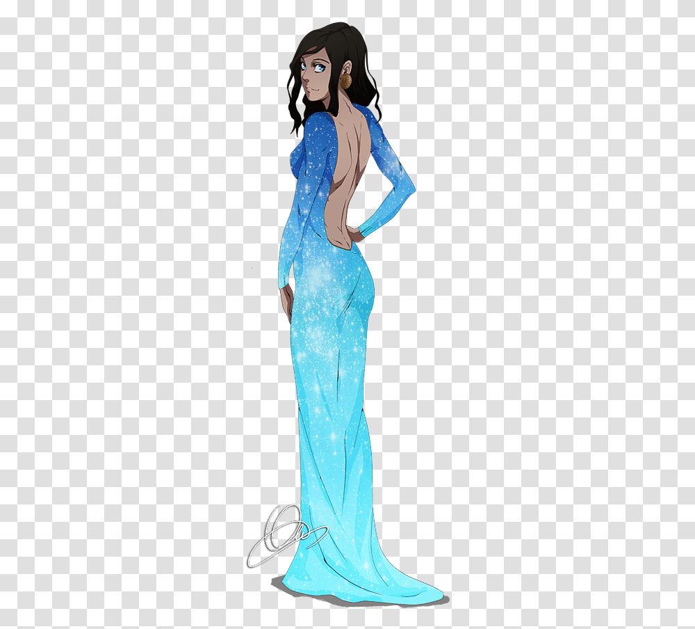 Light Blue And Dark Blue Prom Dress, Sleeve, Long Sleeve, Person Transparent Png