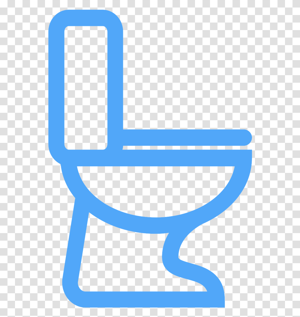 Light Blue Coloured Icon Of A Toilet, Chair, Furniture, Glass, Lighting Transparent Png
