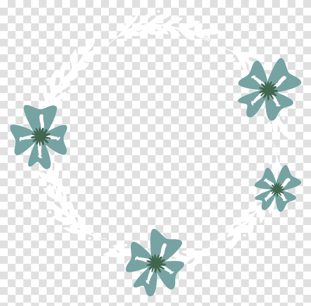Light Blue Flower, Wreath, Floral Design, Pattern Transparent Png