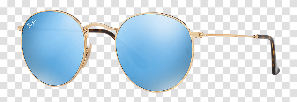Light Blue Gradient Flash Ray Bans Round, Sunglasses, Accessories, Accessory, Sphere Transparent Png