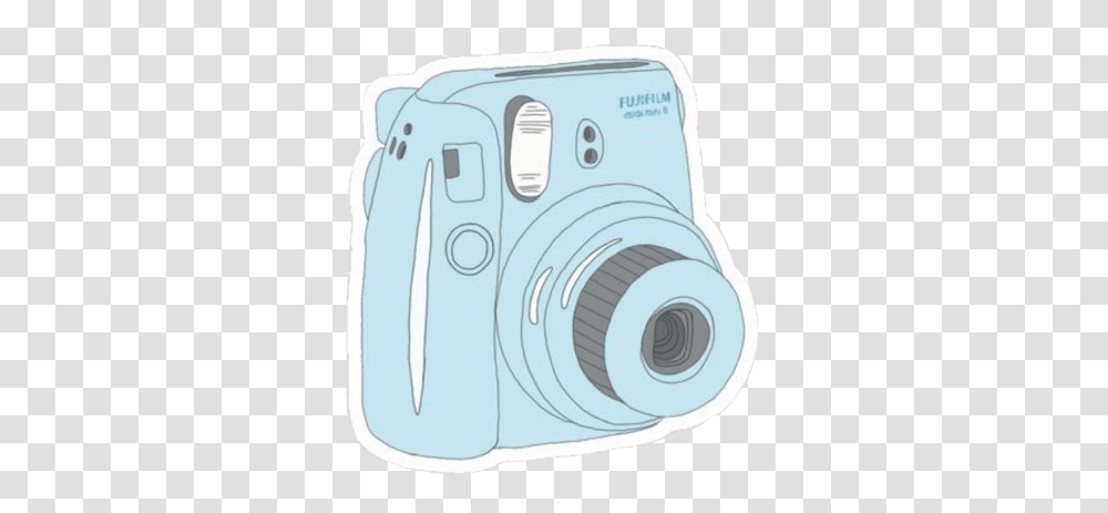 Light Blue Polaroid Camera Stickers Polaroid, Electronics Transparent Png